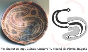 7.2.11.14 Vas decorat cu şerpi, Cultura Karanovo V, Muzeul din Plevna; Bulgaria