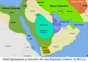 I.19.8.01 Statul Qarmațianit și emiratele din zona Peninsulei Arabice, în anul 985 e.n.