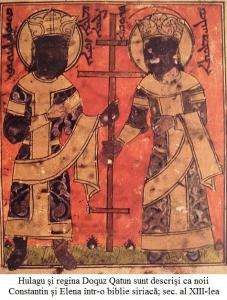 I.19.8.03 Hulagu și regina Doquz Qatun sunt descriși ca noii Constantin și Elena într-o biblie siriacă din sec. al XIII-lea