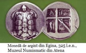 3.1.8.2 Monedă de argint din Egina, 325 î.e.n., Muzeul Numismatic din Atena